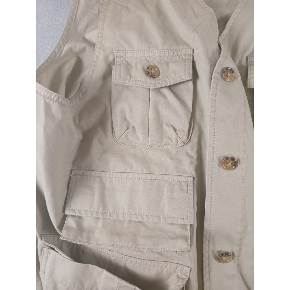 Lands End Khaki Fishing Hunting Utility Vest. L 42-44 Regular!! - Picture 6 of 8